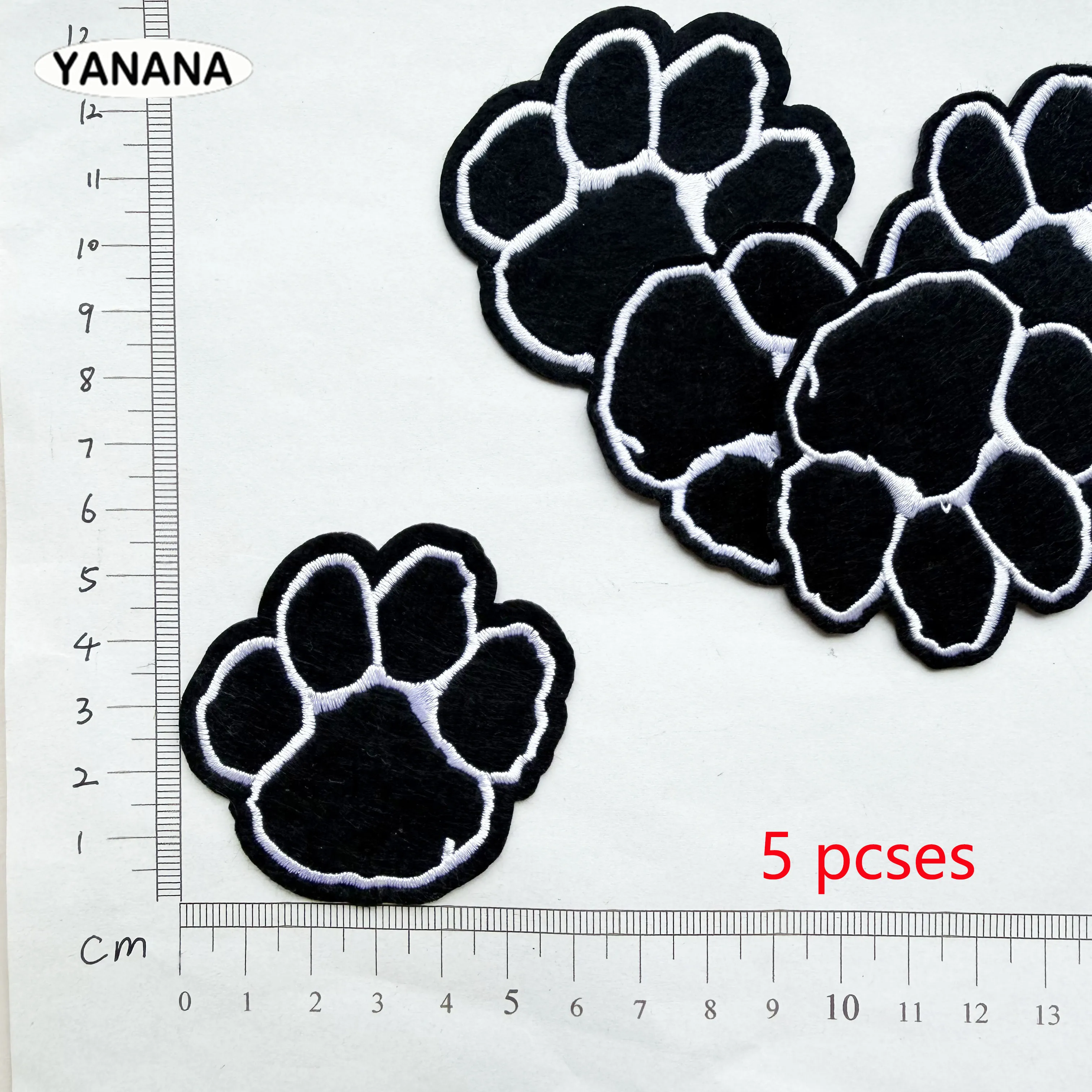 1-10 Stück schwarze Pfoten-Auf – Embroidery On Black Shirt Bewertung und Preis