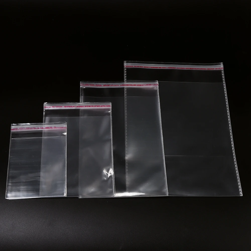 100 Stück Transparente Selbstklebende Beutel OPP Plastik-Zellophanbeutel Geschenk-Keks-Bonbon-Beutel Selbstklebende Schmuckverpackungsbeutel – Detail 1