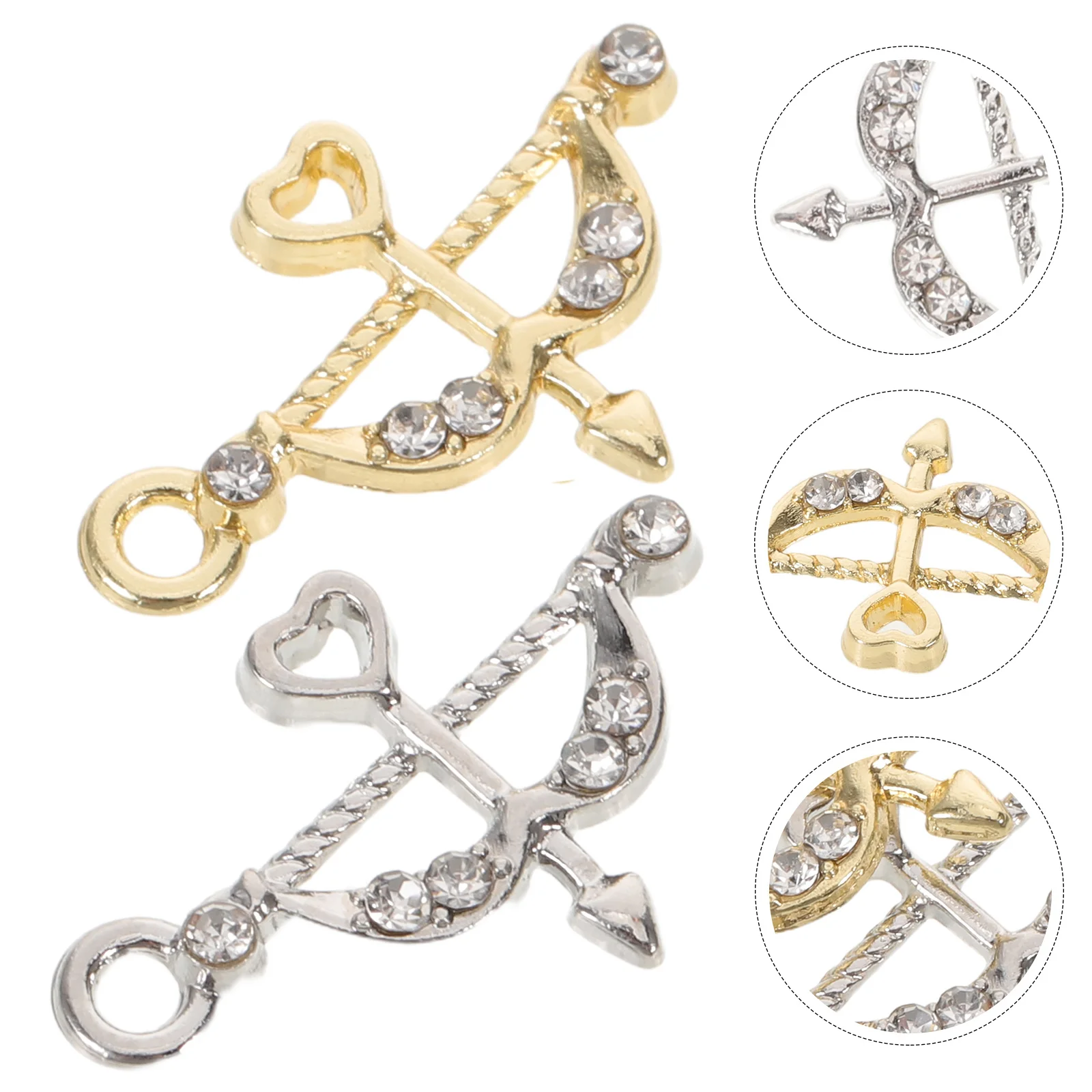 

10Pcs Cupid Arrow Charms Pendants Alloy Vintage Design DIY Jewelry Making Necklaces Earrings Keychains Valentine Crafts