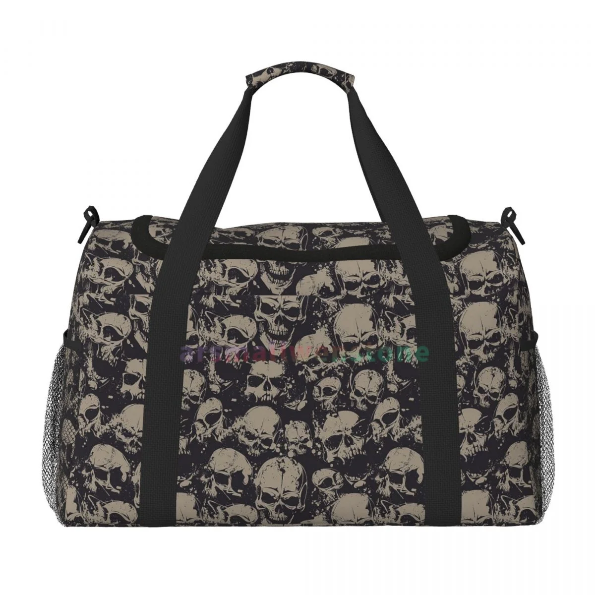 Bolsas de viaje con calavera Retro aterradoras, bolsa de equipaje deportiva para gimnasio y Yoga, bolsa de fin de semana personalizada con correa para el hombro