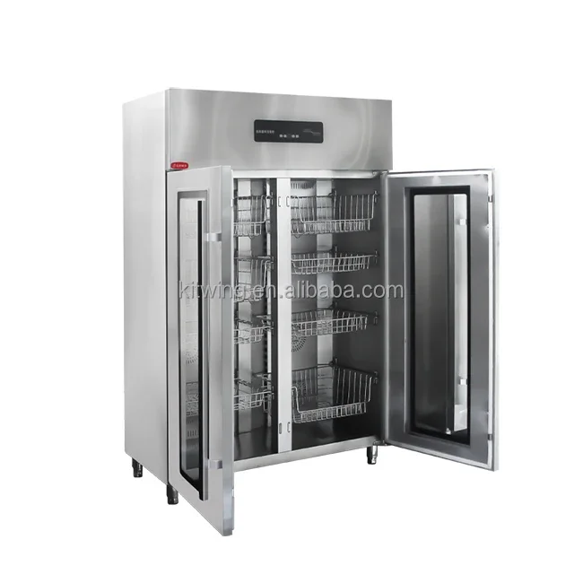 Commercial Freestanding Double Door Computer Panel Stainless Steel Kitchen Disinfection Sterilization Cabinet