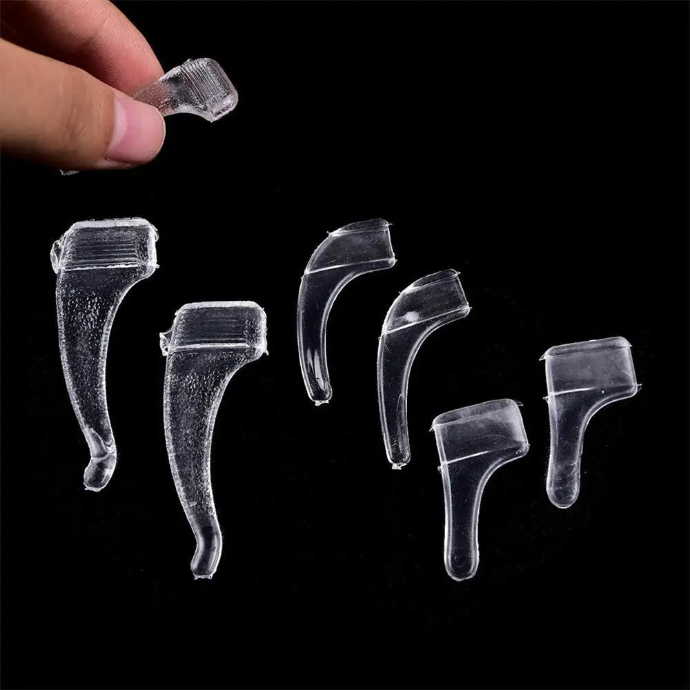 10pairs Tip Eyeglasses Glass Accessories Eyewear Anti Slip Transparent Silicone Ear Hooks