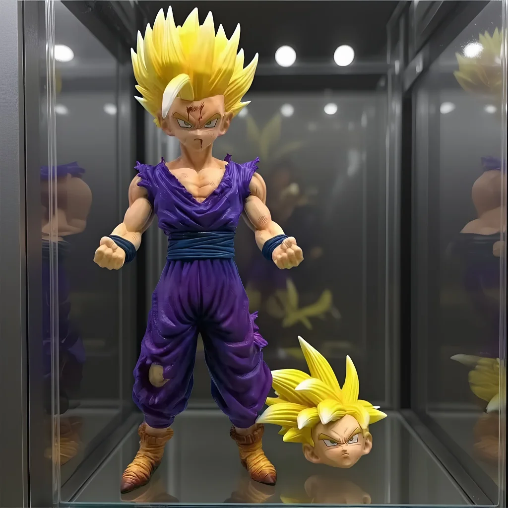 2026 Dragon Ball Anime Figur Zwei Kopf Sohn Gohan Action Figur Super Saiyajin 2-Zellen-Spiel Kinder Spielzeug Dekoration Sohn Goku Geschenk
