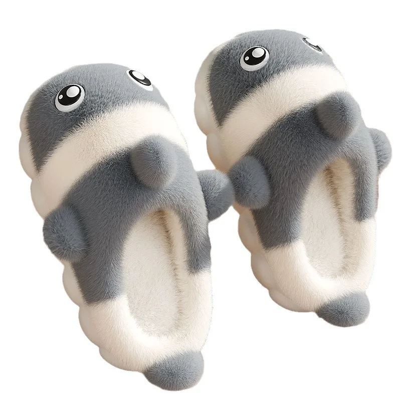 

2024 New Winter Couple Cotton slippers Indoor Non-slip Mule For Men Women Flip Flops Warm Furry Slippers Home Casual Slides