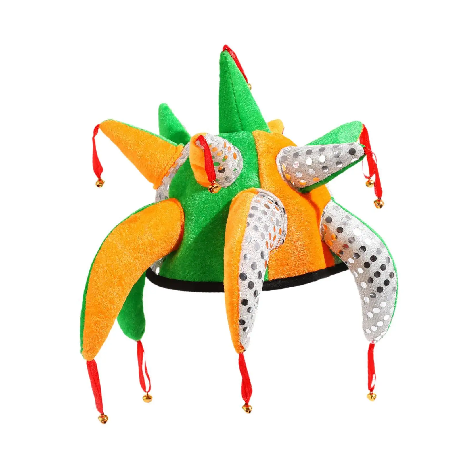 Clown Hat Costume Accessory Dress up Hats Multicolor for Party Halloween Festival