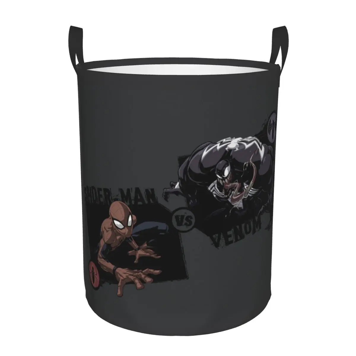 Custom Action Spider Man Comics Laundry Hamper Large Storage Basket Superhero Movie Girls Boys Toy Organizer