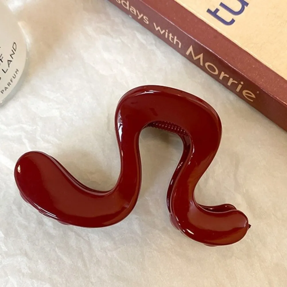 

Simple Casual Acrylic Hair Claw Matte Finish Lightweight Shark Clip Large Irregular Shape Ponytail Clip Back Head