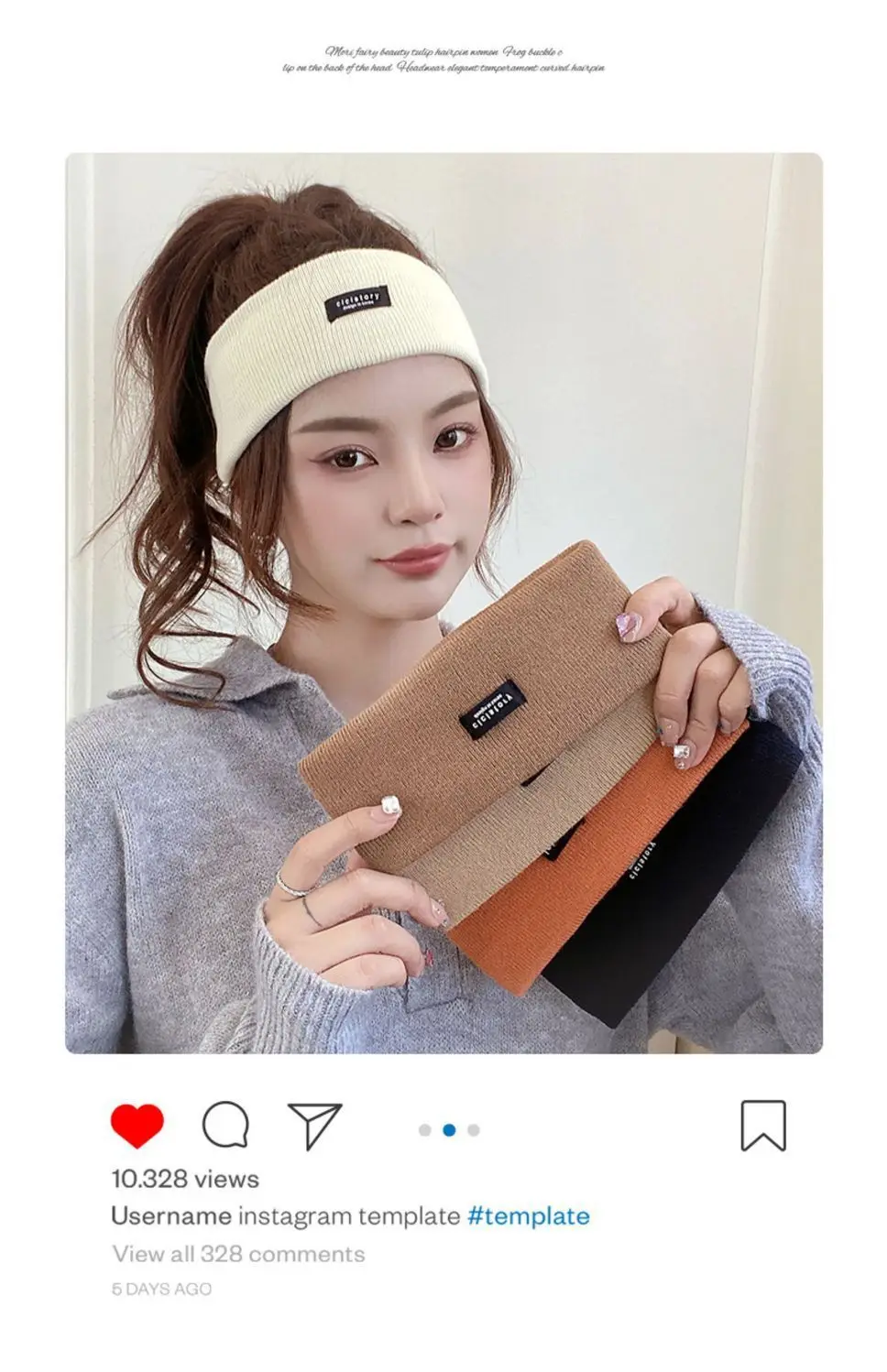 Winter Breitseite Stirnband Sport Radfahren Gesicht Waschen Haarbänder Weiche Koreanische Baumwolle Gestrickte Mädchen Bandanas Mode Haar Zubehör – Detail 4