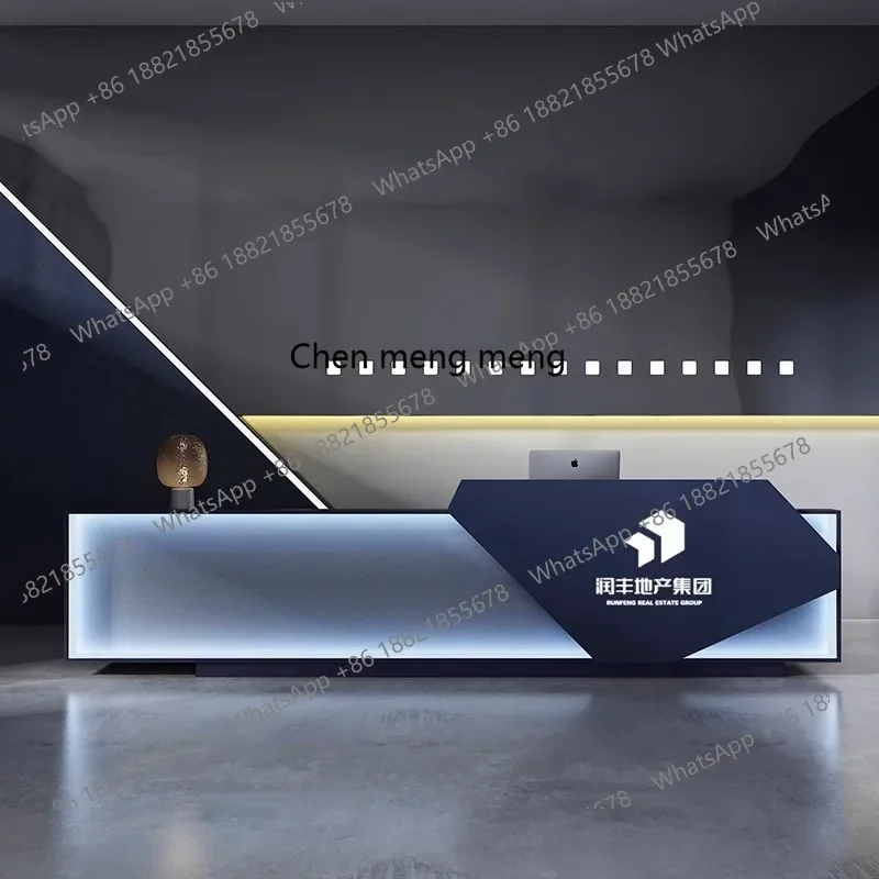 02A Company reception desk Front desk Billiards room checkout page Beauty salon Stainless steel bar counter
