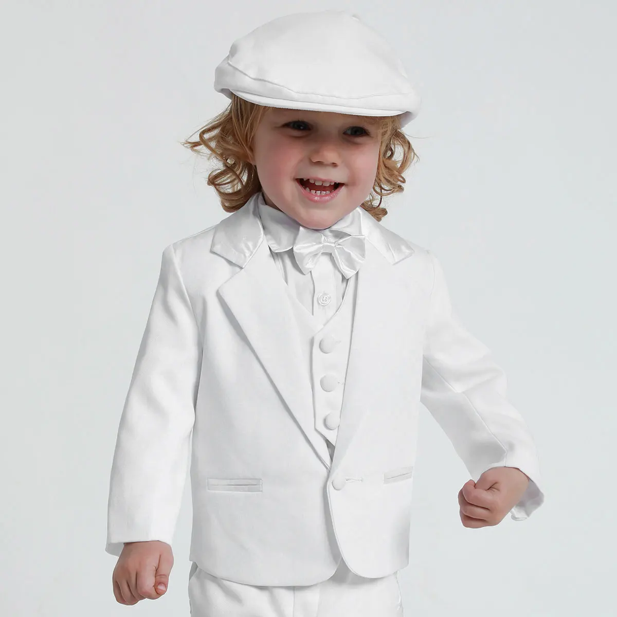 Baby Boys Baptism Blazer Infant Christening White Gentleman Kids Formal Suit Jacket Party Ceremony Photography Tuxedo 1 pcs