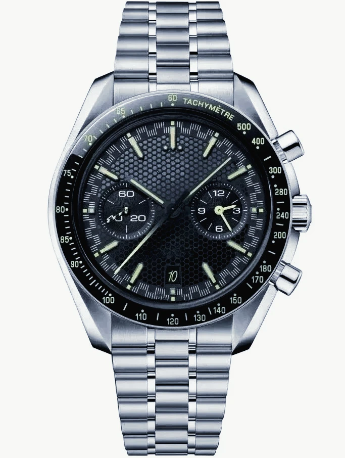 904L Stainless Steel case, for Mens Automatic Mechanical Watch, Luminous Ceramic Black Leather 42mm