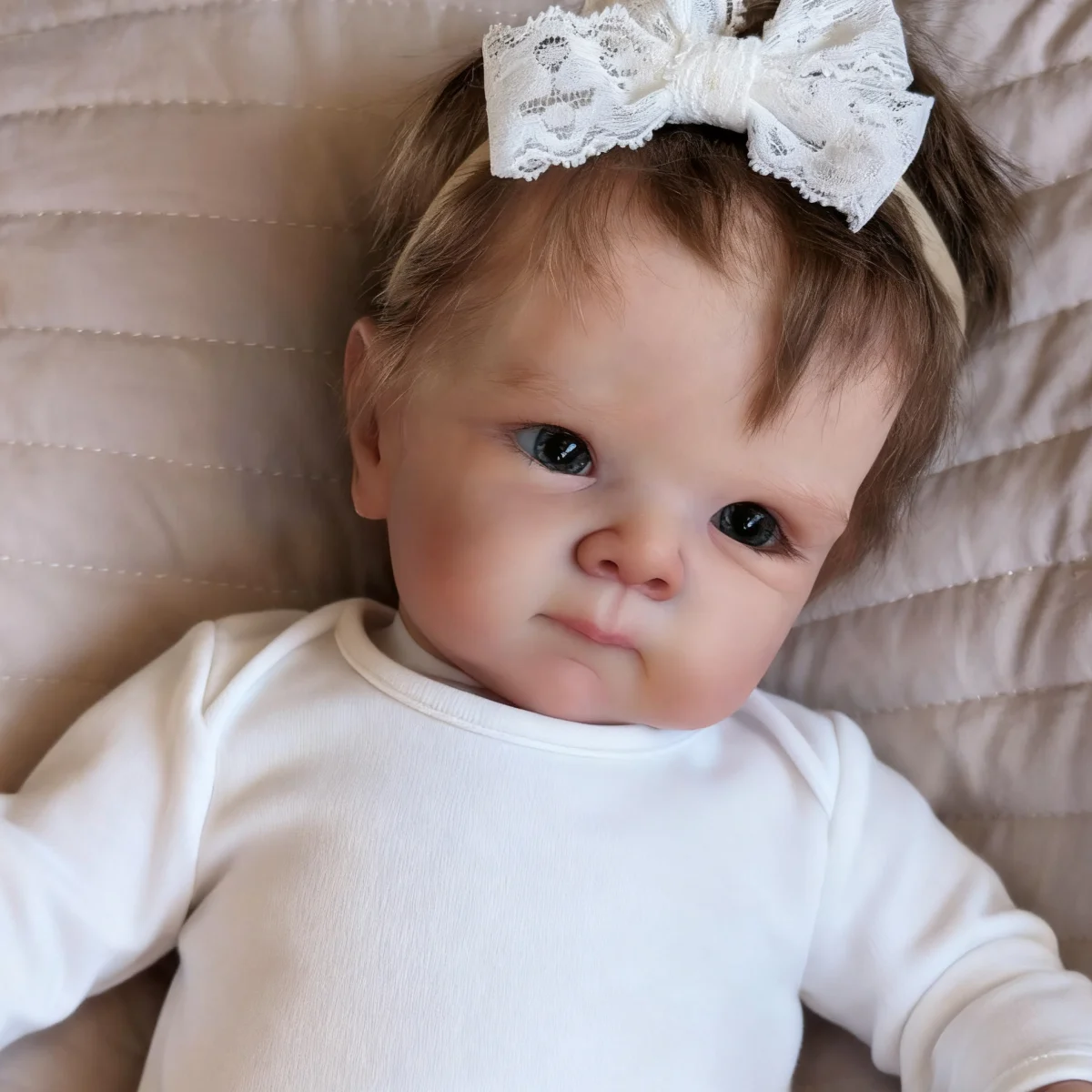 Boneca Reborn Realista BZDOLL de 19 Polegadas (48 CM) com Corpo de Vinil Completo / Corpo de Tecido, Brinquedo Infantil, Presente de Aniversário Artesanal e Fashion