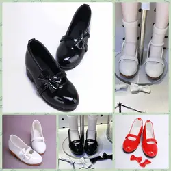 1/3 1/4 women's girl SD AOD DOD BJD MSD Dollfie Synthetic Leather pu Shoes black  white red shoes YG328