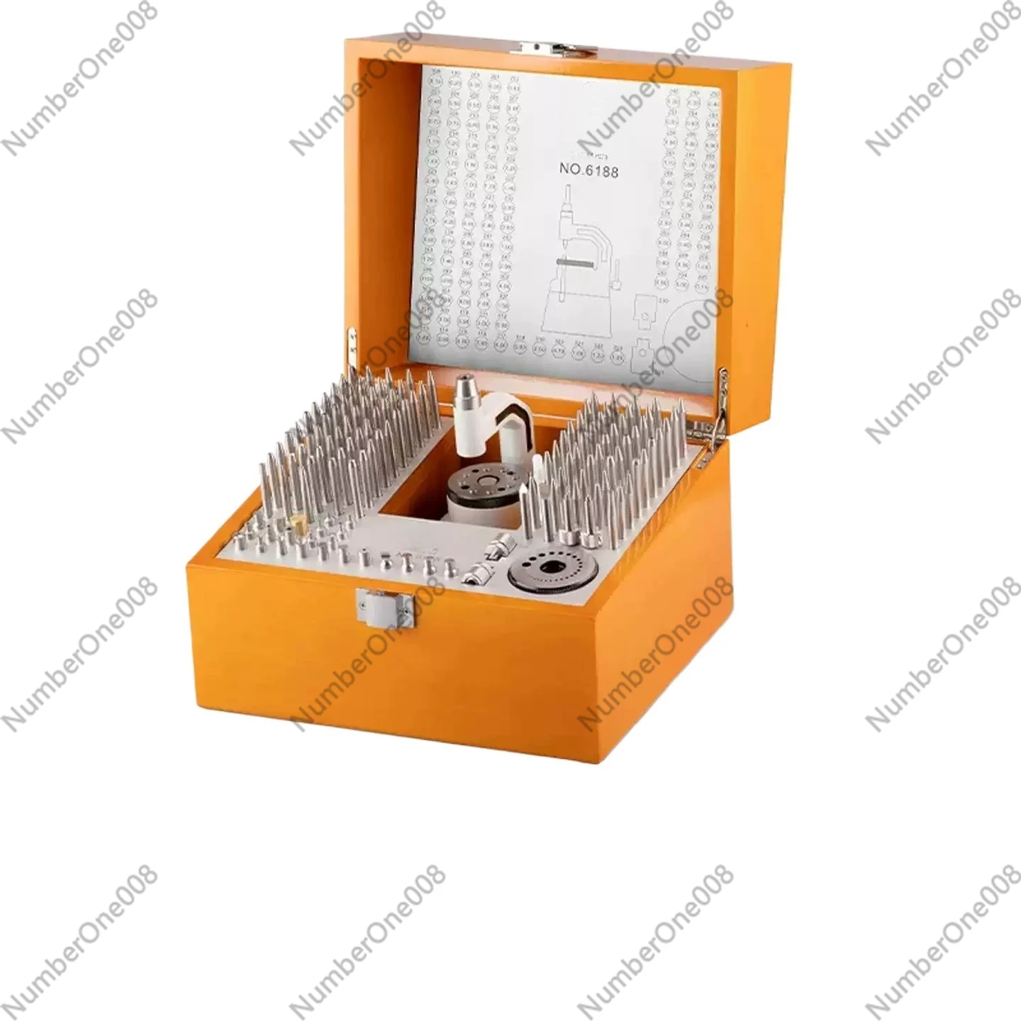 130PCS Watch Punches Set, High Precision Staking Tool for Swing Wheel and Shaft Disassembly, Watchmaker Repair Kit with Stumps