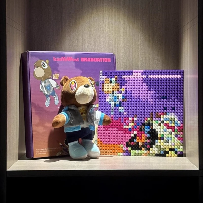 

Kanye West Connection Bricks Graduation Album Cover Building Blocks Cosplay Bricks Toy Assembly Puzzle Mural Display Artwork
