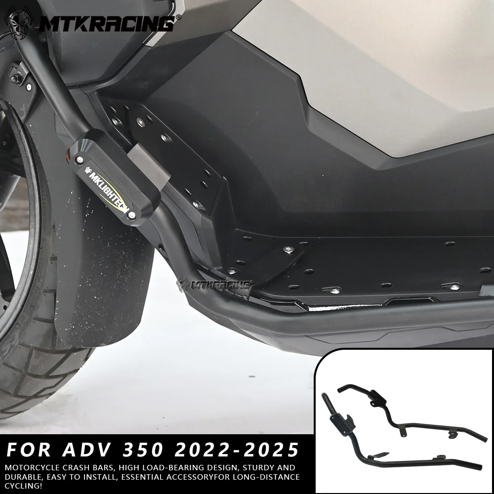 

MTKRACING For HONDA ADV 350 2022-2025 Motorcycle Crash Bar Engine Guard Frame Sliders Bumper Falling Protector