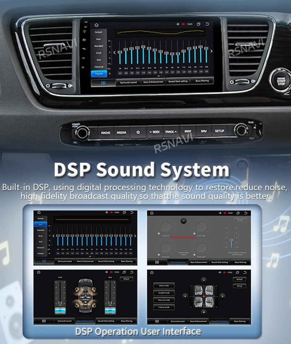 Android 16 Multimedia-Player für Kia Carnival YP Sedona 2014-2020 Navigations-Autoradio 2k Bildschirm GPS Carplay Stereo-Headunit – Detail 12