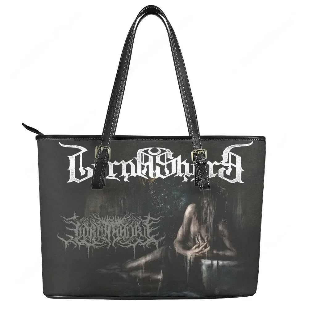 Lorna Shore Deathcore band Custom Handbag Womens Mens Personalized Tote Bag Shoulder Bag Business Leather Purse Travel Bag Gift