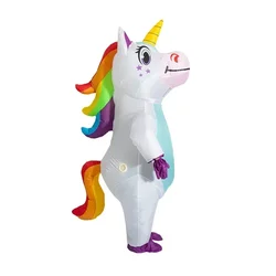 Anime Unicorn Inflatable Costume Full Body Unicorn Cosplay Costumes with Blower Halloween Christmas Gifts Costume for Adult Boys