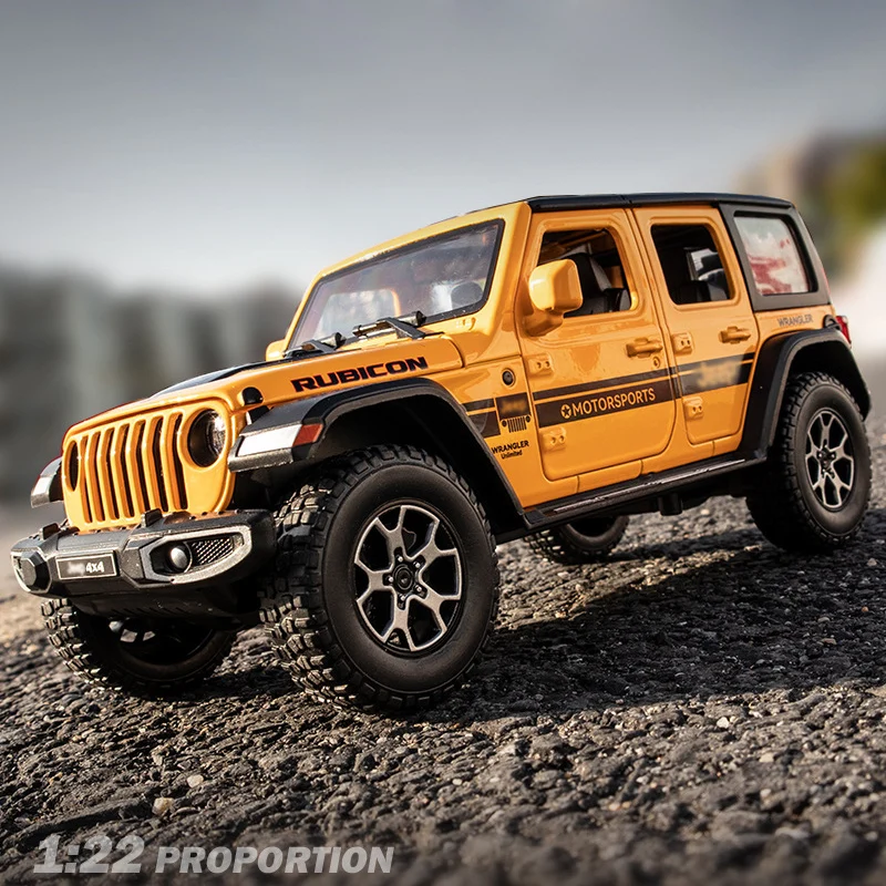 

1/22 Scale Jeep Wrangler Diecast Alloy Pull Back Car Collectable Toy Gifts for Children