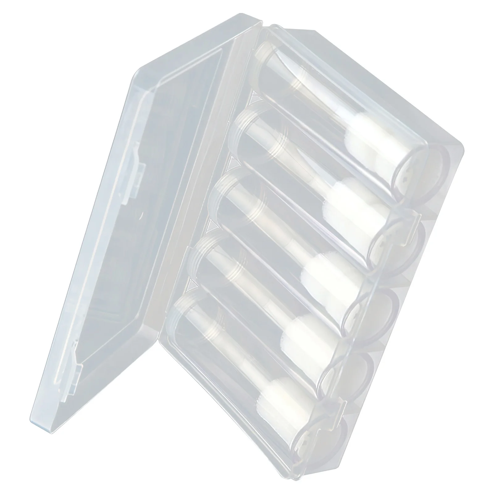 6 قطعة من البلاستيك الشفاف لتخزين العملات المعدنية مجموعة كبسولات حامل أنبوب دائري صندوق منظم لهدايا جامع أنبوب تخزين العملات المعدنية