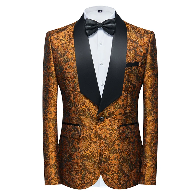 2026 New Men\'s Dark Brown Suit Jacket, Wedding Business Dress Coat, Slim Blazers, Costume, Asian Size, M-5XL, 6XL