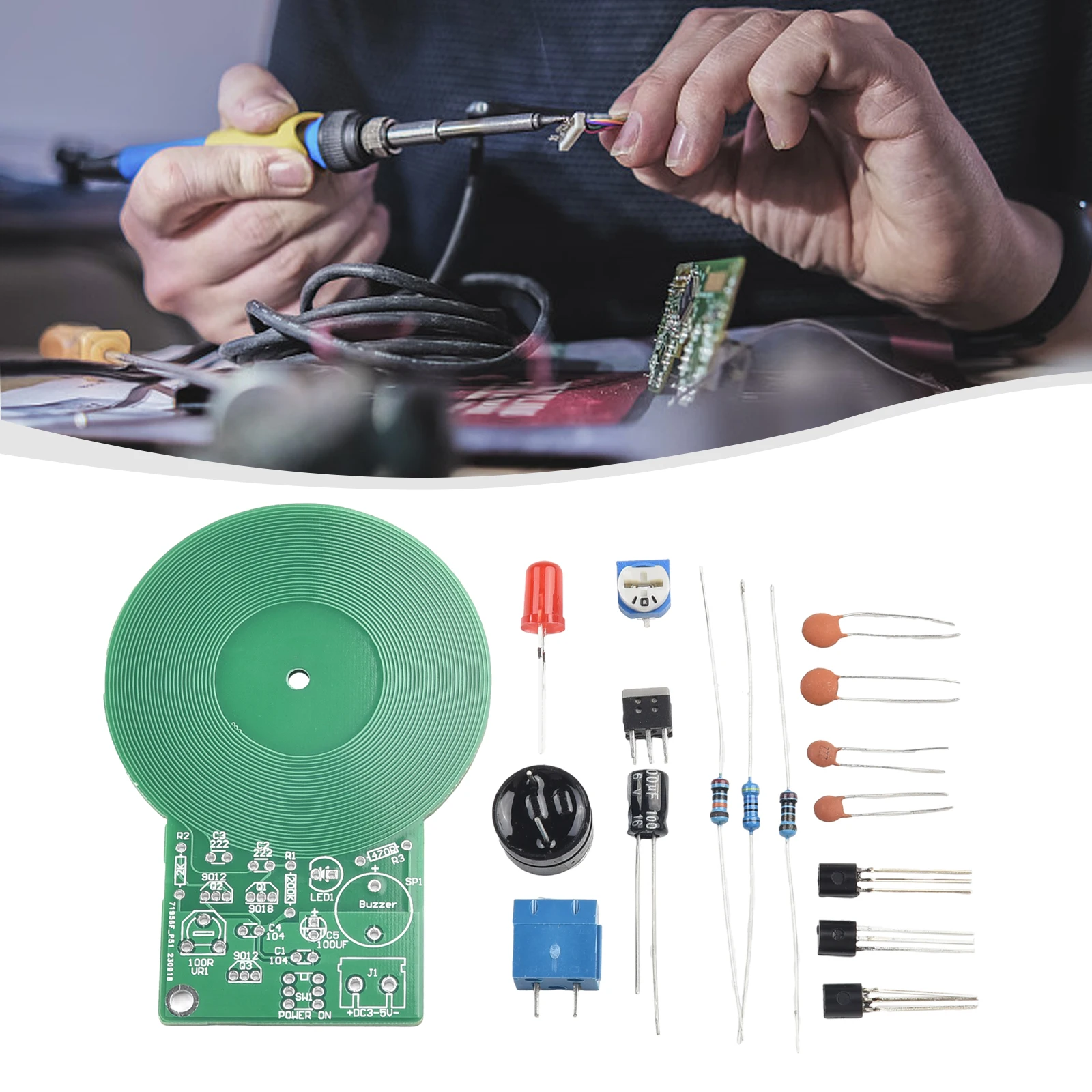 Metal Detector Metal Detector Kit Module DIY DC 3V-5V Metal Detector Kit Non-contact Sensor Board High Quality