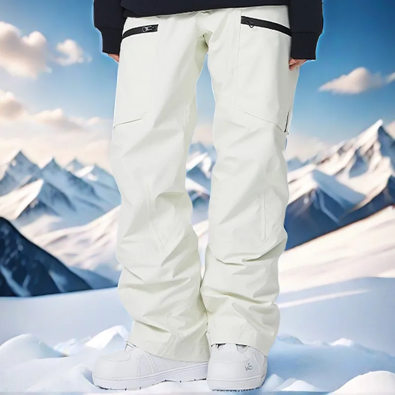 

2025 Warm Skiing Pants Winter New Women Snowboard Pants Pro Waterproof Windproof Man Ski Overalls Snowfield Sport Loose Trousers