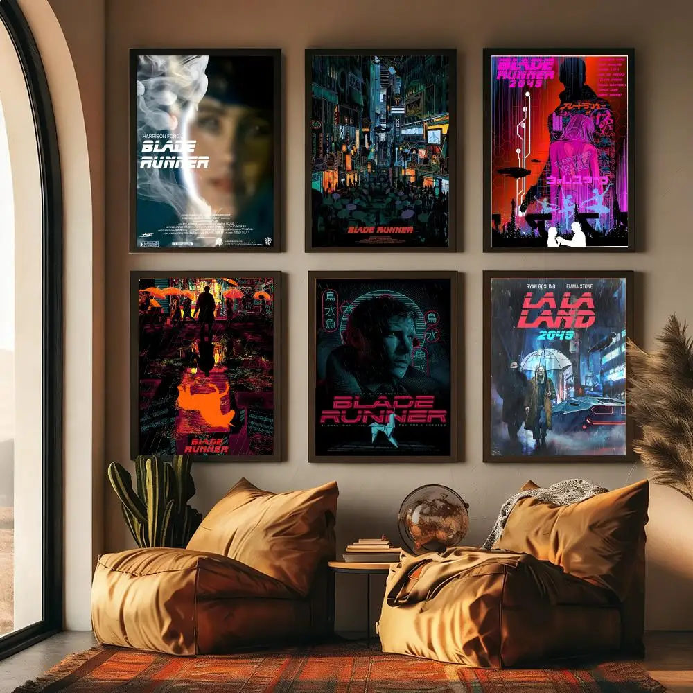 Retro Movie Blade Runner Classic Sci-fi Film Poster Sticky Wall Art Printing Waterproof Home Living Bed Room Aesthetic Decor
