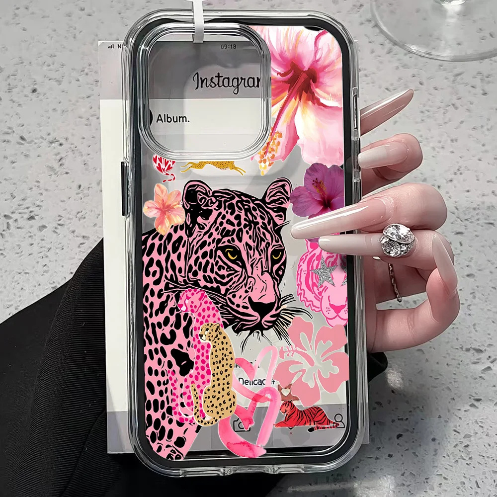 Leopardenmuster Handyhülle für Samsung Galaxy S26 Ultra S25 S24 edge s22 s23 Plus FE A57 A54 A55 A16 A35 A36 A37 5G Transparente Hülle – Detail 2