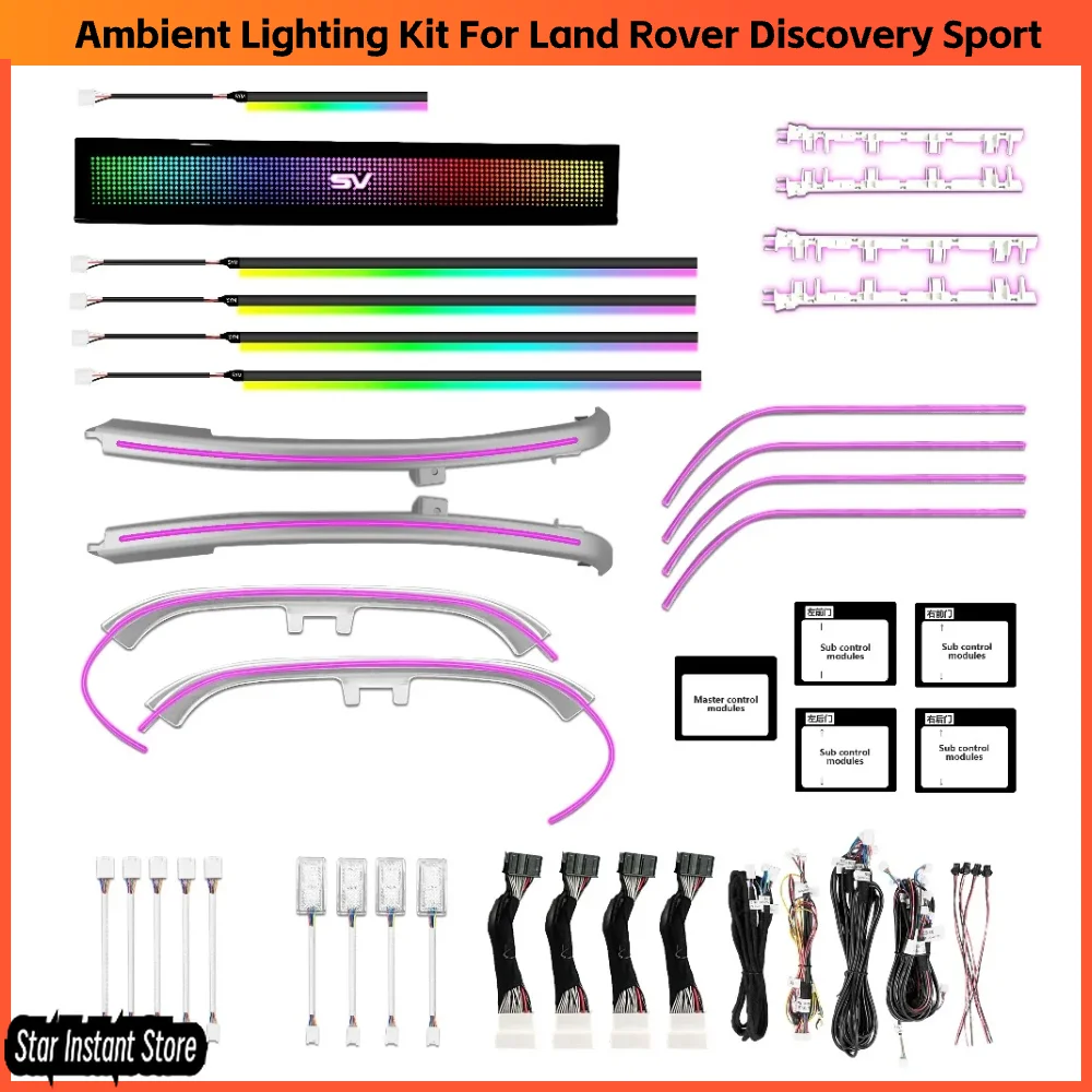 

Upgrade Symphony LED Car Interior Ambient Lighting for Land Rover Discovery Sport 2020-2023 Decoration Accessories