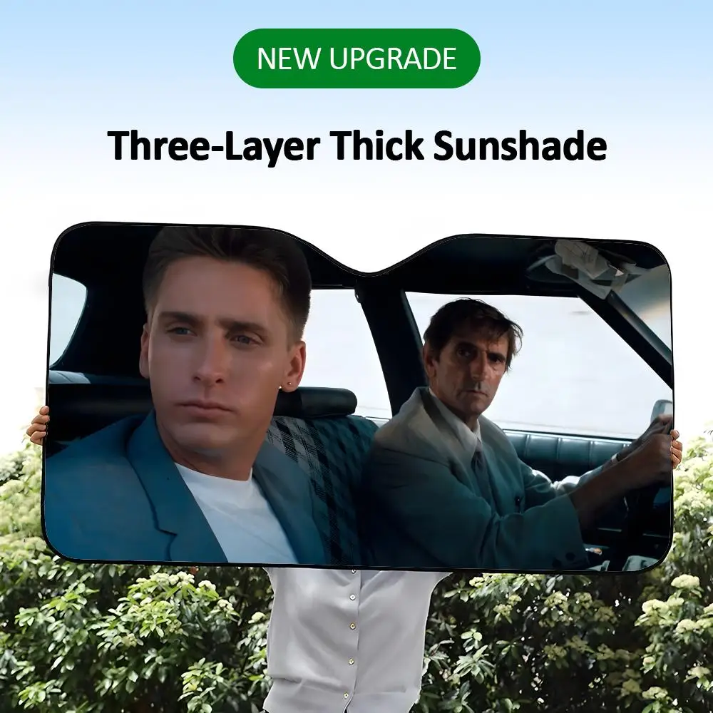 R-Repo Man Classic movie Sun Visor Retractable Car Sun Visor Car Windshield Sun Shade UV Protector Window Cover