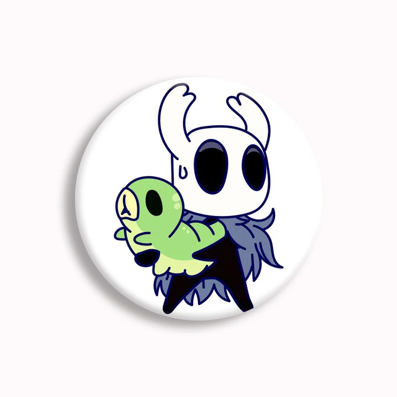 Hot Game Hollow Knight Button Pin Creative Cartoon Hornet Ghost Hornet Brooch Badge Bag Accessories Gamer Fans Collect Gift