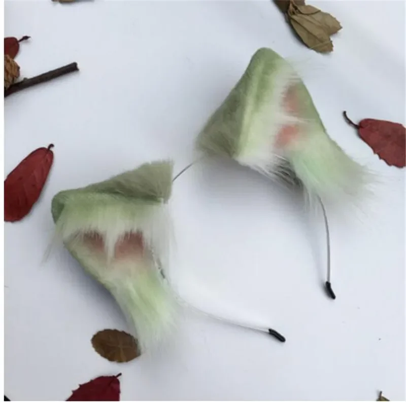 handmade-anime-beast-animals-green-wolf-cat-fox-ear-hairhoop-headwear-lolita-christmas-halloween-cosplay-costume-accessories