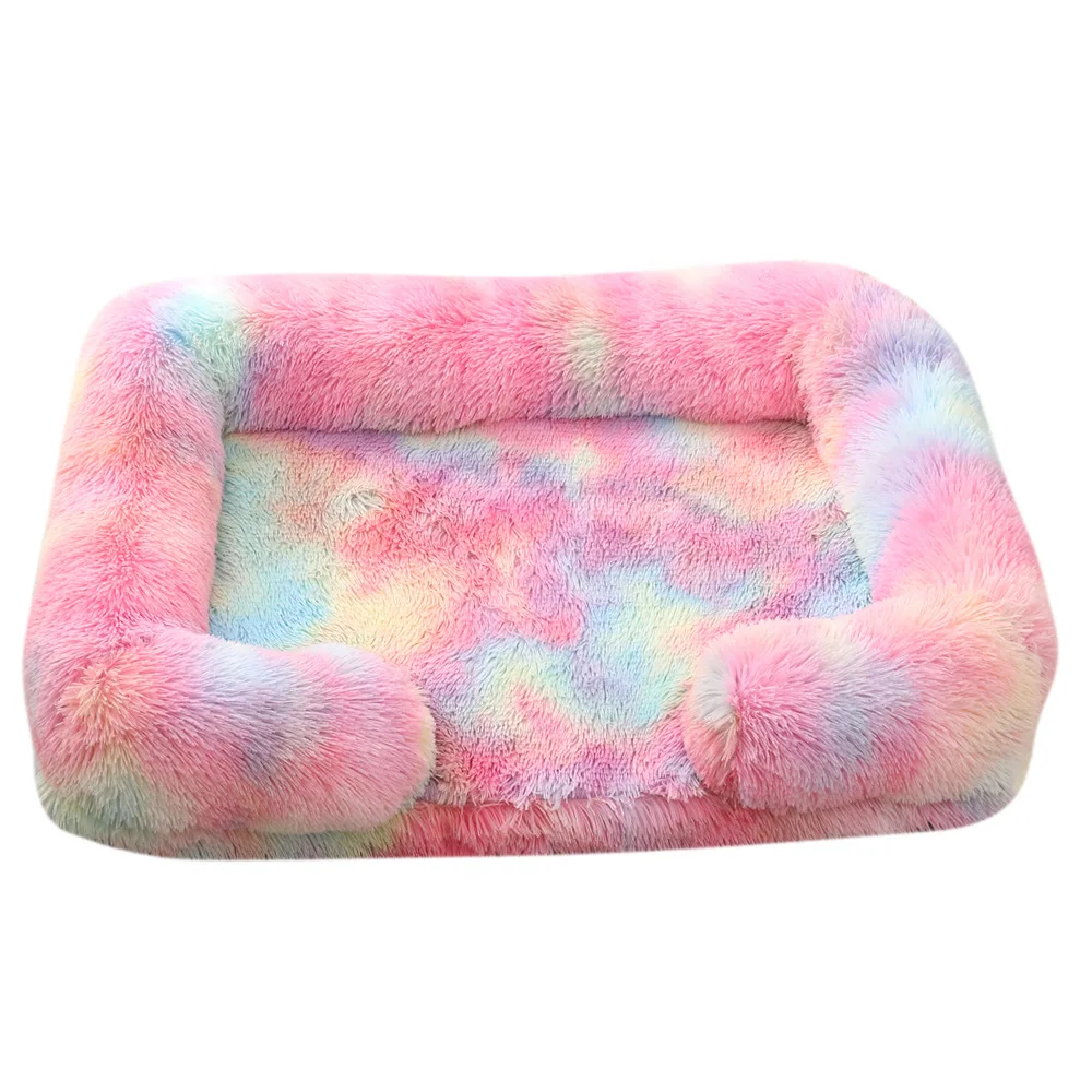 Dog Bed Dog Plush Pet Bed Winter Thickened Pad Dog Sleeping Bed Sofa Removable Pad Dog Small Large Dog square kennel image 3