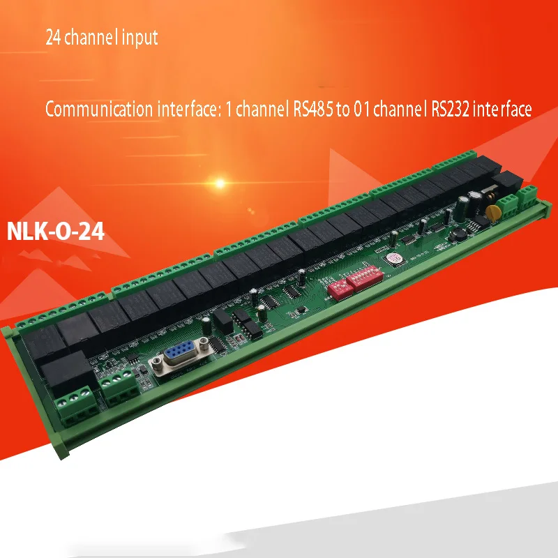 

NLK-O-24 serial port RS485 relay module Modbus RTU protocol PLC extended relay module high current (10A)
