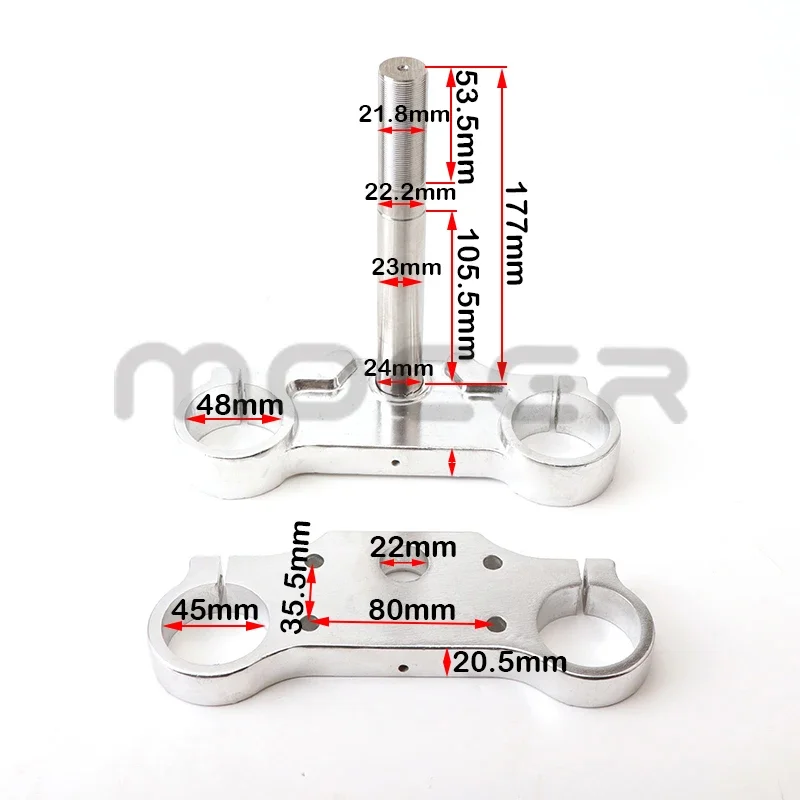 Motorcycle 22mm Handlebar Clamp Risers Holder For KLX Honda50 Apollo 45/48mm Upside Down Front Forks 125/140/150/160cc Dirt Pit