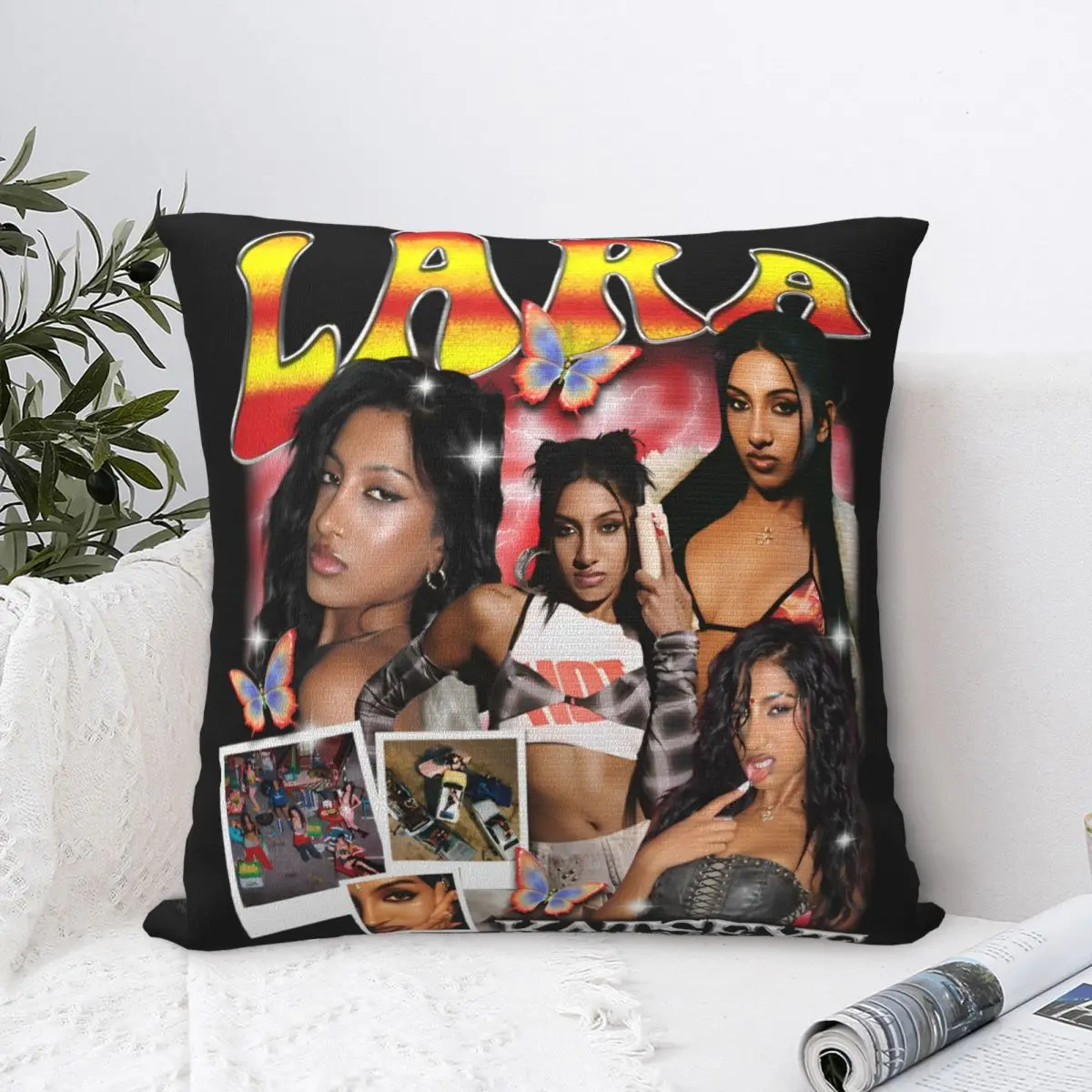 Lara Katseye Gnarly رمي غطاء وسادة البوليستر وسادة الزخرفية الناعمة هي ألبوم قوي أغطية الوسائد المضحكة #1