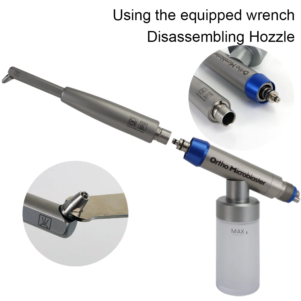Dental 2in1 Aluminum Oxide sandblasterwith Internal water spray Micro Blaster Alumina Gun Fit 4HOLES coupling Dentistry Tool