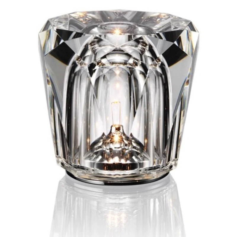 Crystal glass diamond cut LED night light, waterproof romantic high-end