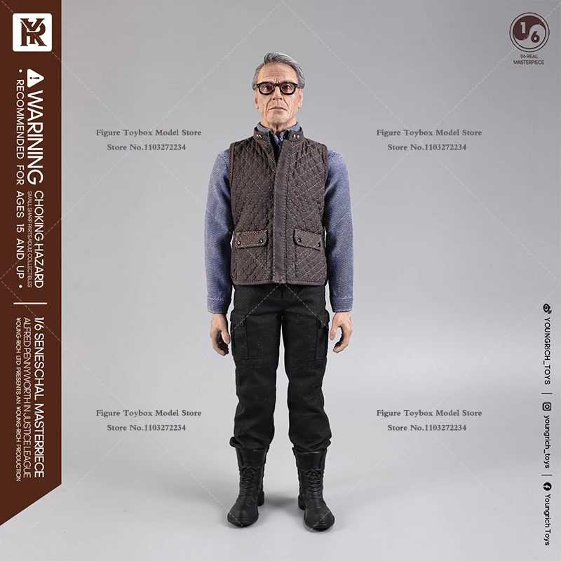 Youngrich Toys YR022 1/6 femme de ménage aînée Alfred cheveux blancs figurine Batman masque décor 12 "modèle de soldat Collection cadeau