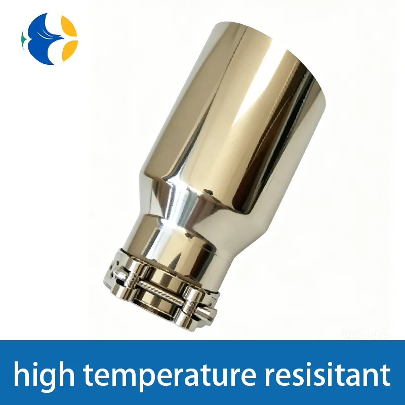1PCS  304 stainless steel matte brushed car muffler with pointed exhaust tip and slanted pipe universal exhaust nozzle