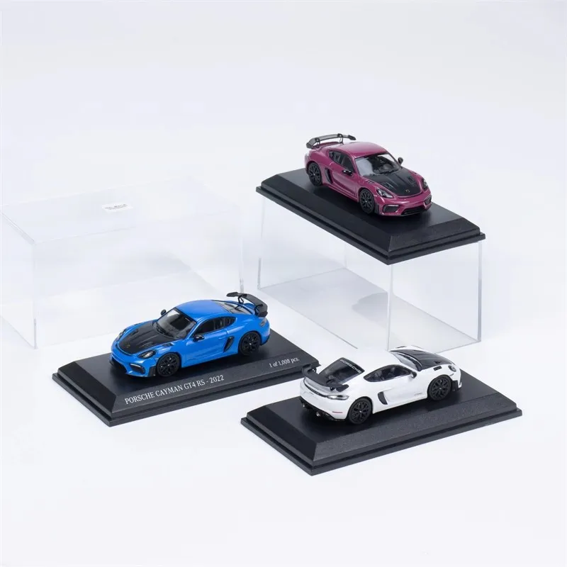 Minichamps 1/64 Porsche Cayman GT4 RS modèle de voiture moulé sous pression bureau affichage statique voitures modèle Simulation Collection voiture garçon jouet cadeau