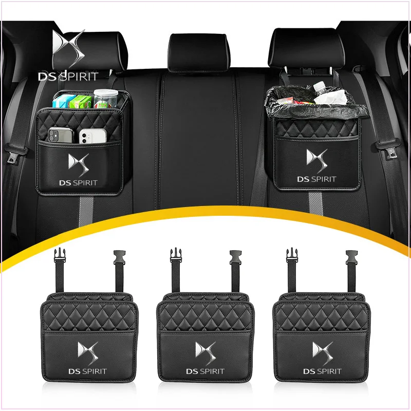 Car Seat Back Storage Pocket in-car Suspension Storage Box for Citroen DS C1 C2 C3 C4 C5 C6 C4L DS3 DS4 Accessories Car Stickers