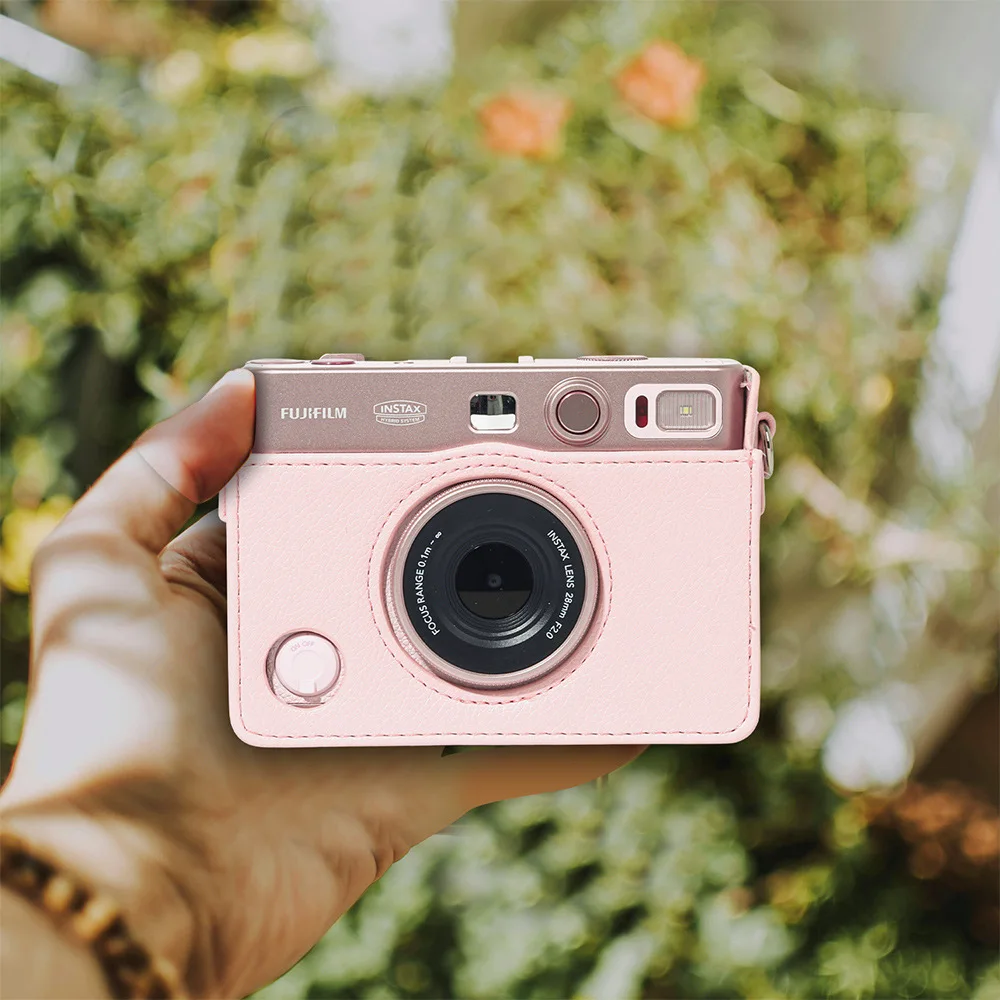 Fitted Storage Protective Case Crossbody Bag Cherry Blossom Pink /Light Pink Camera Bag for Fujifilm Instax Mini EVO Camera Bag view 3