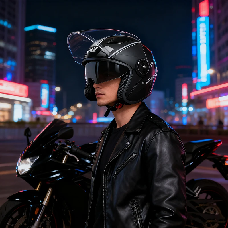 

Motorcycle Helmet, Warm & Durable, Electric Scooter Helmet for Rider Safety, Comfortable Riding Gear for Men & Women