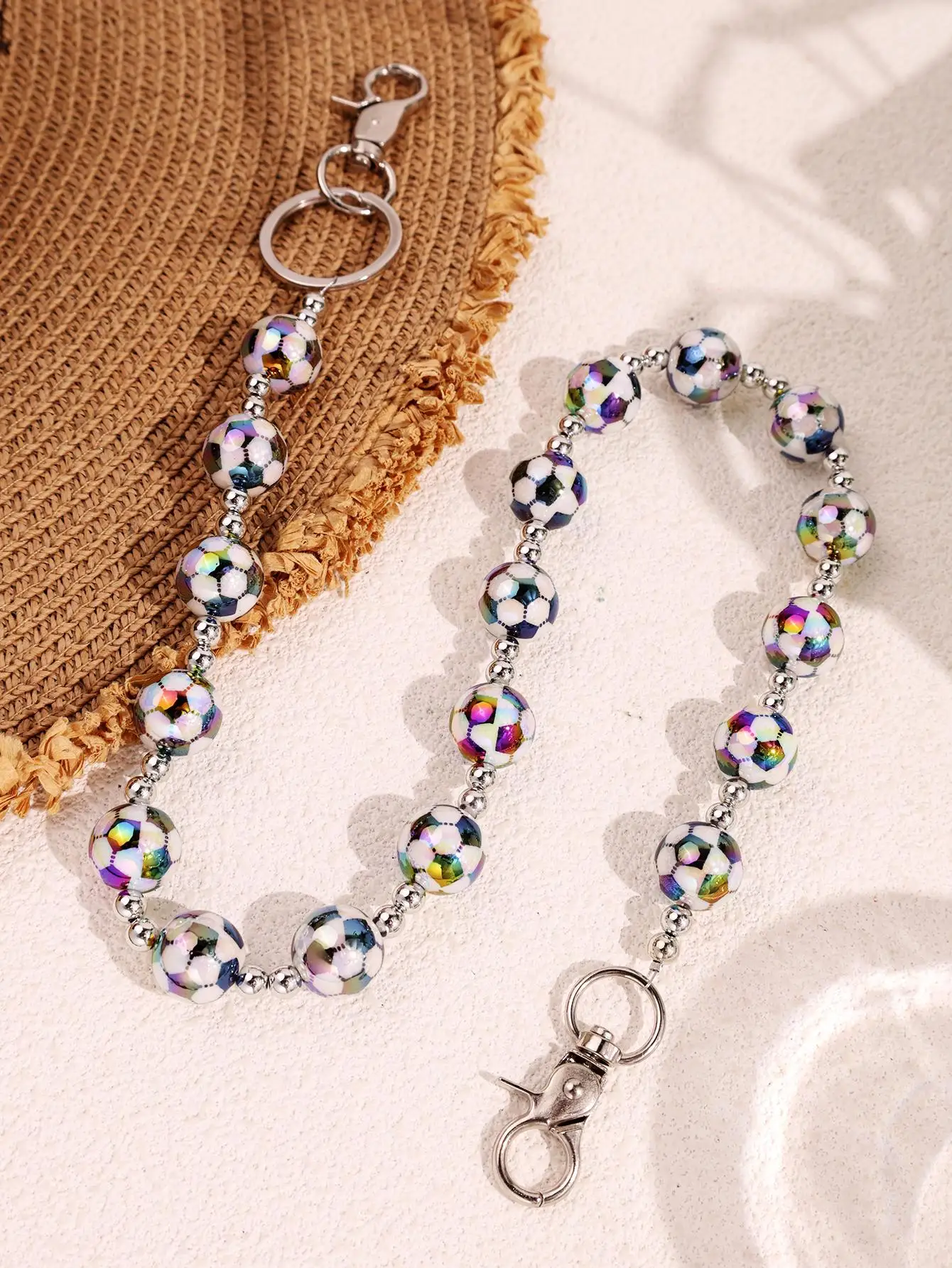 Creativity Personality Trendy Laser Football Beaded Pants Chain for Women Men Wasit Chain HUANZHI 2026 NEW