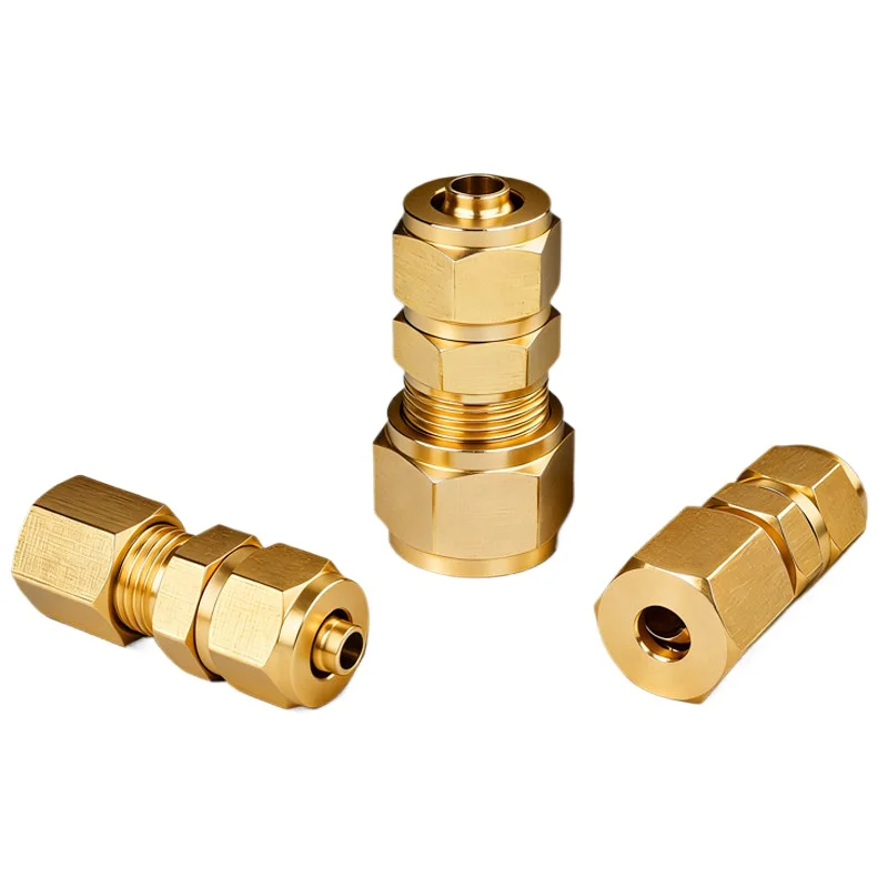 4 6 8 10 12 mm Copper Tube Compreesion Turn To Hose Quick Twist Brass Coupler Connector Adapter