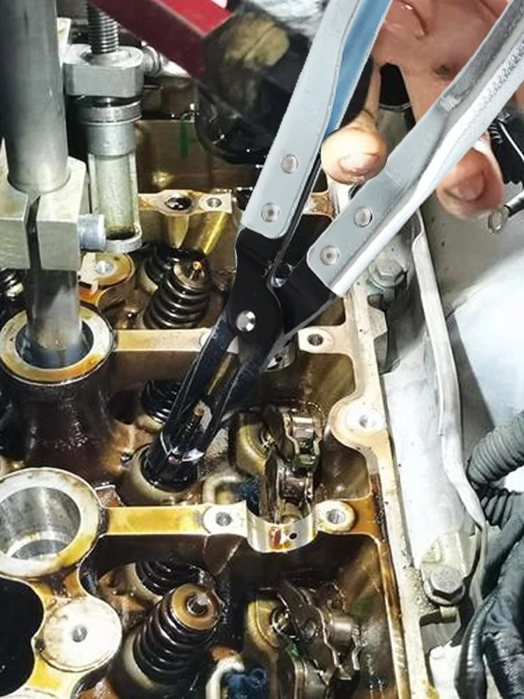 Immagine 5: Accessori per auto Pinza per smontaggio morsetto a molla Pinza per morsetto a molla per valvola Strumento professionale per rimozione guarnizione stelo valvola olio