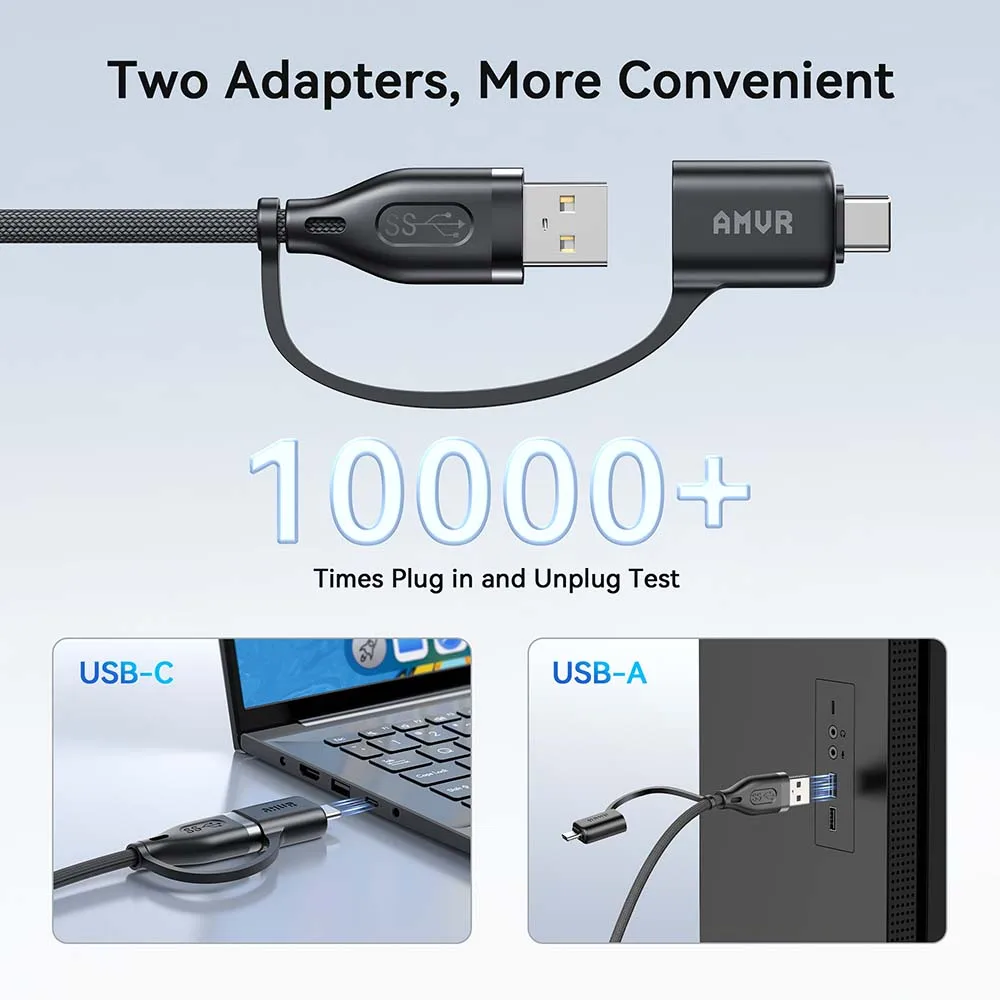

AMVR 18W Rechargeable Link Cable for Quest 3/3S /2 /Pro Fast Charging Type-C USB Cables for Pico4 /Ultra Compatible PC /SteamVR